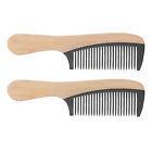 2Pcs Bamboo Hair Comb Wide Tooth Anti Statics Massage Scalp Design Bamboo B Ecm