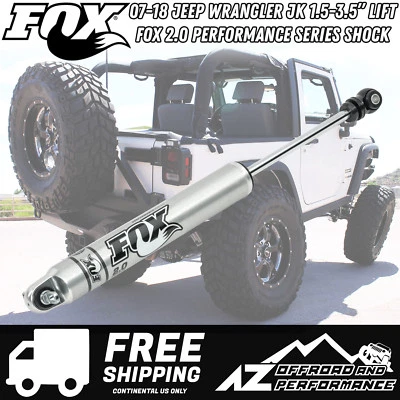 Amortiguador trasero FOX 2.0 Performance Series para 07-18 Jeep Wrangler JK 1.5-3.5" elevación Foto 1 de 3