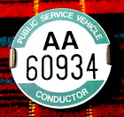 PSV BUS CONDUCTOR CONDUCTOR'S BADGE AA 60934  (NORTHERN AREA, NEWCASTLE)