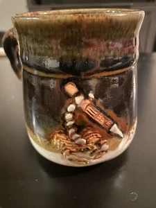 JASON STOKES HOLLY HILL POTTERY - Handmade Coffee Mug Scorpion Desert Sand - Picture 1 of 7