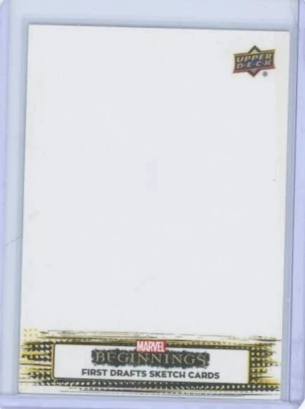 Marvel 2021 Upper Deck Beginnings Artist Sketch Card Blank 1/1 C8 - Image 1 of 2
