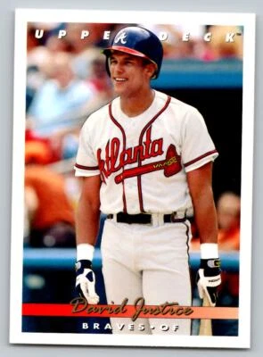 1993 Upper Deck #366 David Justice     Atlanta Braves - Image 1 of 2