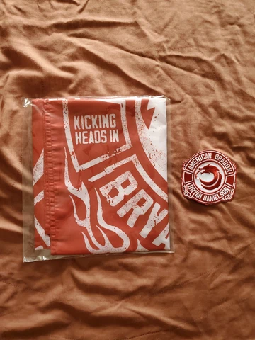 Bryan Danielson Flag and Patch Lot, Pro Wrestling Tees Exclusive Items, AEW, WWE Cover