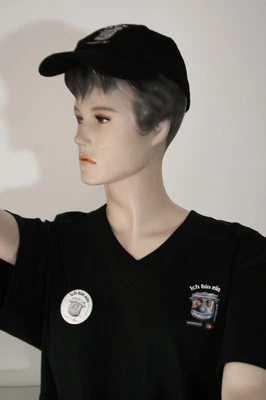 Fan-Set 3tlg. ROSENHEIM COPS Bavaria Film T-Shirt Kappe Pin Anstecker schwarz