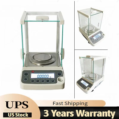 Báscula de laboratorio de precisión de balanza analítica electrónica digital 120 x 0,0001 g 0,1 mg Foto 1 de 4