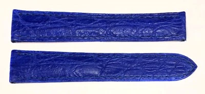 Authentic Cartier 16MM x 14MM Lapis Blue Matt Alligator Watch Bands KD02D952  - Image 1 of 4