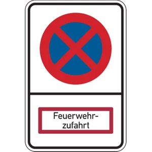 Hinweisschild, Absolutes Haltverbot, Feuerwehrzufahrt - 400x600x2 mm Aluverbund - Bild 1 von 1