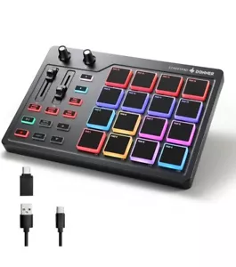 Donner STARRYPAD USB MIDI Keyboard Pad Beat Maker With Fader Knobs Drum Machine - Picture 1 of 19