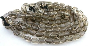 Smoky Quartz Freeform Polished Nugget Natural Gemstone Gem Beads 16 Inch Strand - Picture 1 of 2