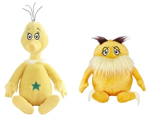 Dr Seuss Sneetch & Lorax Plush Set Of 2 Kohl's 12" Soft Stuffed Yellow New Rare - Picture 1 of 3