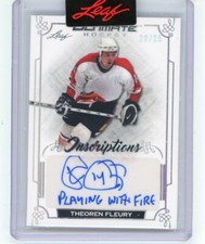 2023 LEAF ULTIMATE HOCKEY INSCRIPTIONS #20/25 CALGARY FLAMES Theoren Fleury