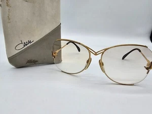 Vintage 80's CAZAL Mod 221 Col 97 Women’s Eyeglasses Gold Frames W Germany - Picture 1 of 16