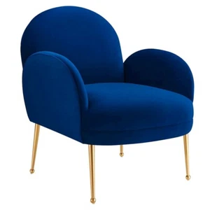 Modway Furniture Transcend Performance Velvet Armchair, Navy - EEI-5026-NAV - Picture 1 of 1