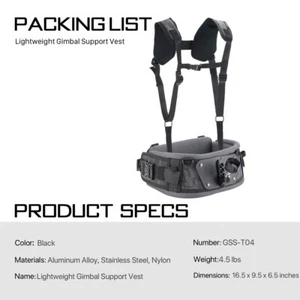 Tilta Lightweight Gimbal Support Vest Halter Für DJI RS2/RS3 pro/RSC2/RS3 Kamera - Picture 1 of 14