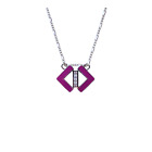 Cute "The Connection"-925 Sterling Silver Pendant With Cubic Zirconia and Enamel