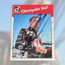 Christopher Bell autographed JGR NASCAR card 2023 DONRUSS RACING 1990 RETRO #132
