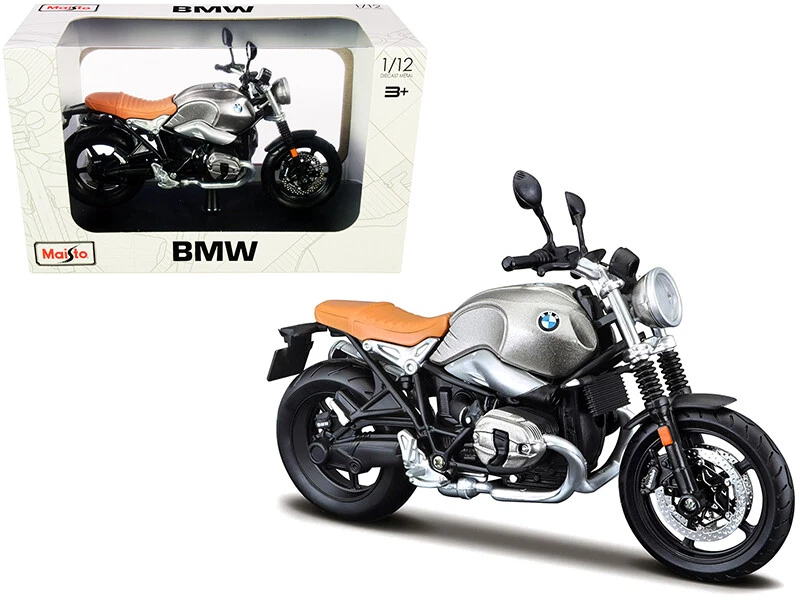 Bmw R Ninet Scrambler Gray 1/12 Diecast Motorcycle Model By Maisto 18834-32701