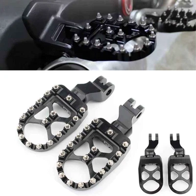 Front Driver MX Style Wide Foot Pegs Footrests For Triumph Bonneville T100 T900 - Image 1 of 4