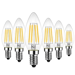 LVWIT Lampadine Filamento LED Attacco E14-7W Equivalente a 75W, 1055 Lumen, Colo - Foto 1 di 6