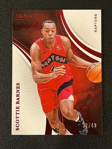Scottie Barnes 2024-25 Immaculate Collection Red Parallel /49 Raptors - Picture 1 of 2