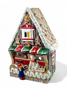 VILLEROY & BOCH Retired Christmas Market Gingerbread Porcelain Candle Holder - Picture 1 of 6