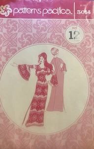 Vintage Patterns Pacifica 3014 Bell Sleeve Long Dress Hawaiian Maxi Size 12 - Picture 1 of 3