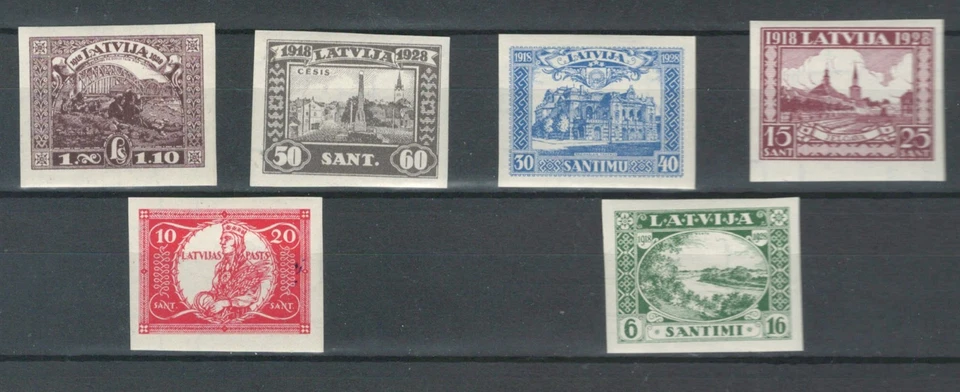 LOTE CONJUNTO IMPERFORADO FIGURAS HISTÓRICAS Y VISTAS LETONIA EUROPA MNH (EURO 556) Foto 1 de 1