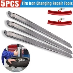 Juego de herramientas de reparación de cambio de palanca de hierros cuchara para neumáticos de motocicleta de 5 piezas coche camión bicicleta - Imagen 1 de 9