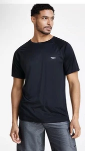 Speedo Rash Guard Camicia Uomo Quickdri Upf 50+ Manica Corta Nera Tg 2XL Nuova con etichette - Foto 1 di 7