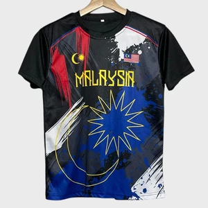 Camiseta de fútbol Malasia negra roja azul juvenil grande YL - Imagen 1 de 3