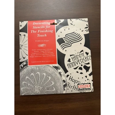 Estênceis para decoração de bolo Kaiser Backform originais 10 designs NOVO VINTAGE - Imagem 1 de 3