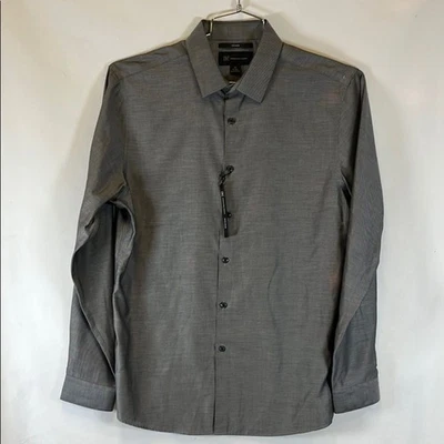 Camisa de vestir International Concepts para hombre manga larga talla 15-15,5 gris nueva con etiquetas Foto 1 de 4