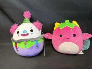 Squishmallows 5” Gwendolyn il pipistrello alla fragola e Umberto il clown nuovo con etichetta - Foto 1 di 3
