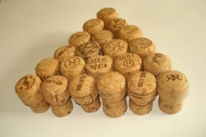 Champagne, Prosecco, Sparkling Wine Used Corks Lot of 21 Craft Wedding Knobs - Picture 1 of 8