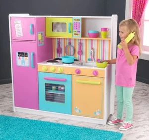 Kids Kitchen Playset Pretend Play Set Girls Cooking Large Big Toy Best Xmas Gift - Picture 1 of 10