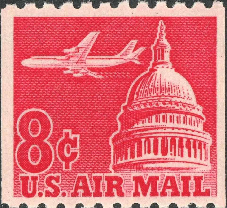 US #C065 MNH 1960 Jet Airliner Capitol Airmail Coil - Image 1 of 1