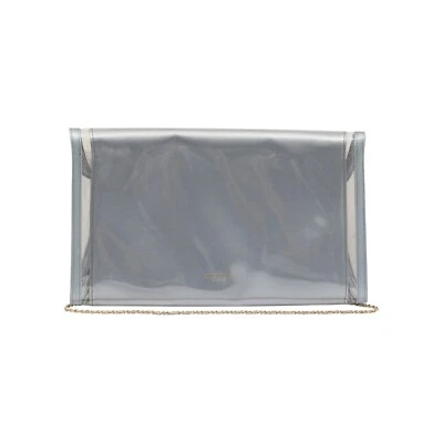 $1850 GIORGIO ARMANI Bolso de Mano Seda con Revestimiento de Plástico Transparente Foto 1 de 4