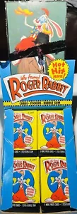 Confezione cera vintage sigillata 1987 TOPPS che ha incorniciato carte collezionabili Roger Rabbit confezione da 1 - Foto 1 di 2