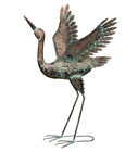 Regal Art 38-in Green Patina Crane Wings Up Garden Statuary