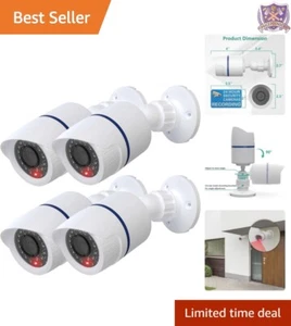 Battery-Powered Dome Camera Simulation - 4-Pack for Indoor/Outdoor Security Use - Picture 1 of 10