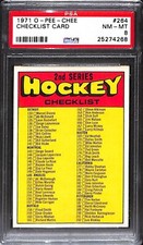1971 O-Pee-Chee OPC #264 2nd Series Checklist PSA 8