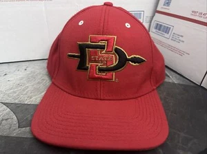 San Diego State Aztecs SDSU The Game  Baseball Cap Hat Black Red SnapBack Used - Picture 1 of 9