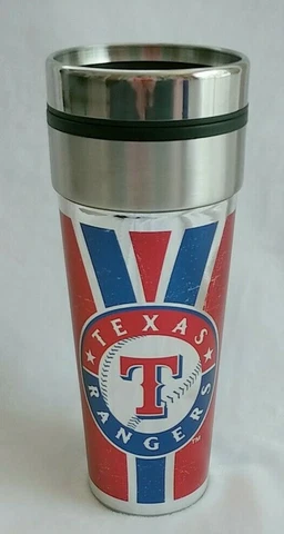 MLB Texas Rangers Tumbler Never Ever Quit 22 oz Cover