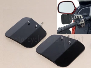 For HONDA GOLDWING GL1800 F6B MIRROR MOUNT 2 PIECE WIND DEFLECTORS SHIELD BLACK - Picture 1 of 10