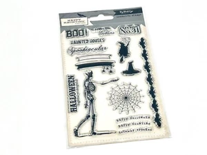 MY MIND'S EYE CLEAR STAMPS HAPPY HAUNTING 14 STAMPS - Picture 1 of 1