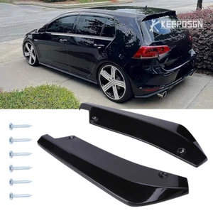 Car Rear Bumper Lip Splitter Diffuser Spoiler Body Kit For VW Golf MK7 MK6 GTI - Picture 1 of 12