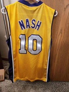 PRE-OWNED NBA LOS ANGELES LAKERS STEVE NASH #10 ADIDAS JERSEY MEN'S SIZE SMALL - Picture 1 of 8