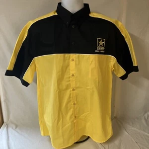 Camisa Ash City Hombres Mecánicos Pit Crew Pequeña Bordada Ejército de Estados Unidos Logo Fuerte Nueva sin Etiquetas - Imagen 1 de 8