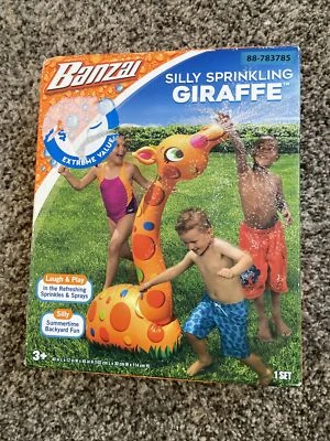 Banzai Silly Sprinkling Jirafa Verano Patio Trasero Divertido Juguete Agua Spray 3+ Años Foto 1 de 4