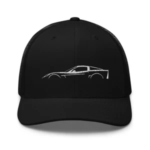 vette C6 Outline 6th Gen Vette Owner Gift Trucker Cap Snapback Hat - Picture 1 of 13